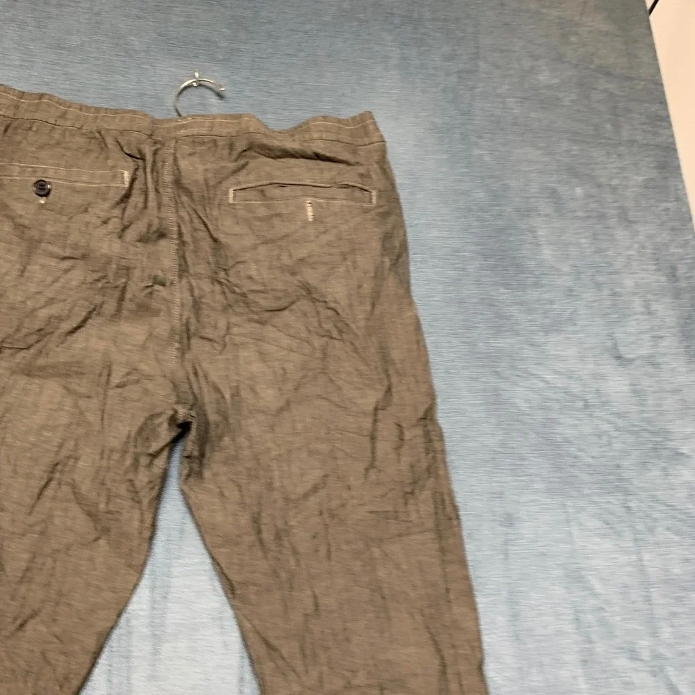 Abercrombie & Fitch Chino Pants Men Large Brown Herringbone Stretch Skinny Taper